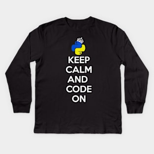 Keep Calm And Code on Kids Long Sleeve T-Shirt